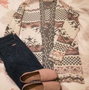 Cute open front boho cardi!